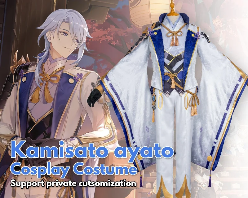 Best Seller Kamisato Ayato Cosplay Costume Custom Size AdoreHomeStudio™