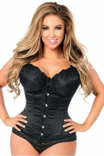 Exclusive Deal Lavish Black Satin Underbust Corset