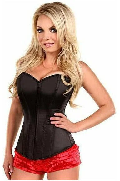 Half Price Lavish Black Sweetheart Front Zipper Corset