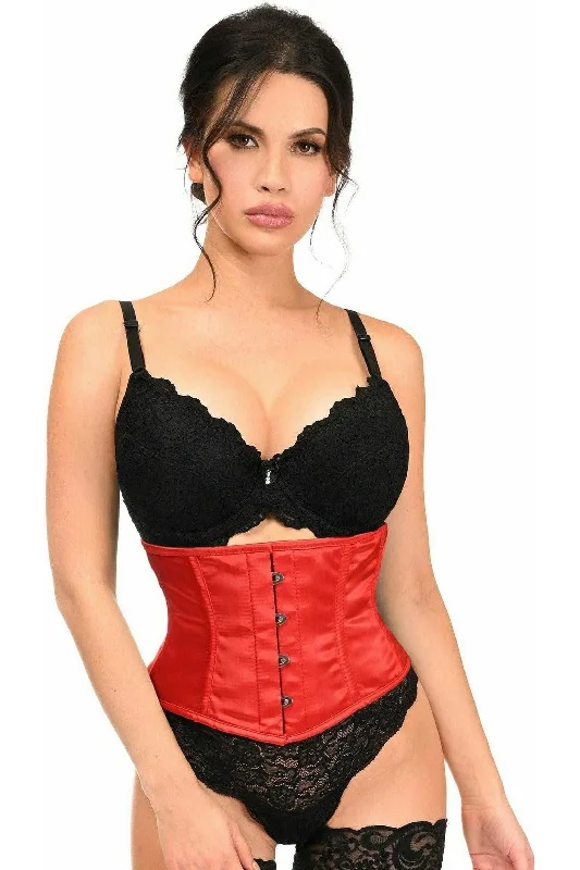 Lavish Red Satin Mini Cincher