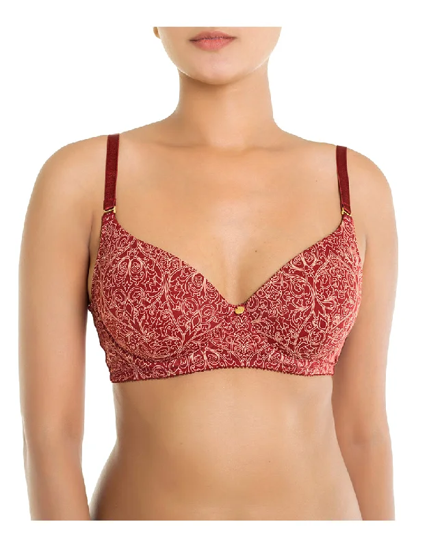 Weekend Savings Spree ZEN SERIES LIGHTLY PADDED WIRED LOW BACK BRA WITH SWAN HOOK STRAP-MERLOT Weekend Savings Spree ZEN SERIES LIGHTLY PADDED WIRED LOW BACK BRA WITH SWAN HOOK STRAP-MERLOT