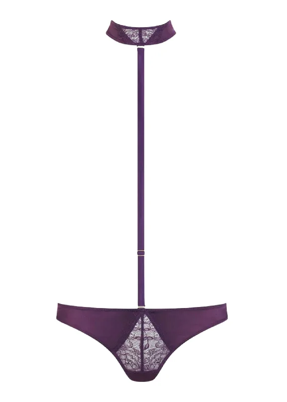 Quick Sale Villa Satine Harness Thong (Purple)