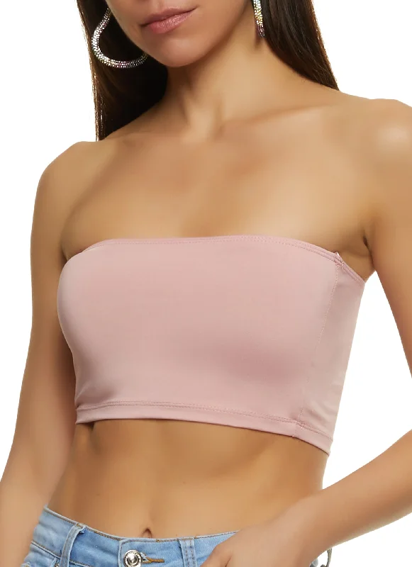 Extra Discounts Solid Spandex Tube Top