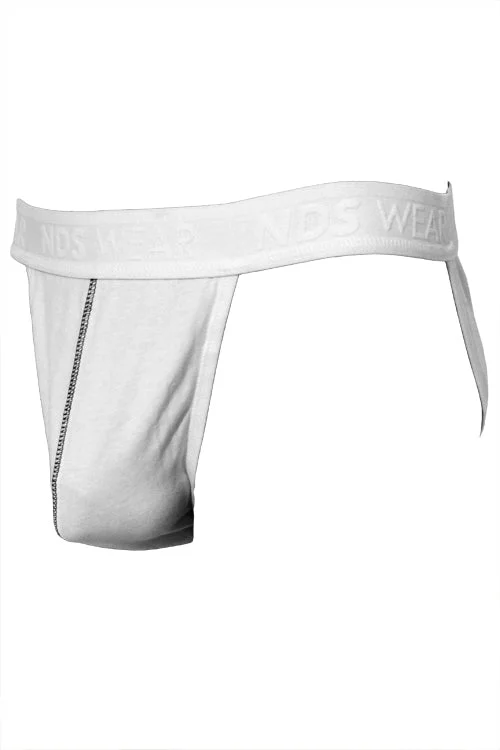 Mens Classic Waist String Bikini Brief (Irregular) - White - BLOWOUT SALE!