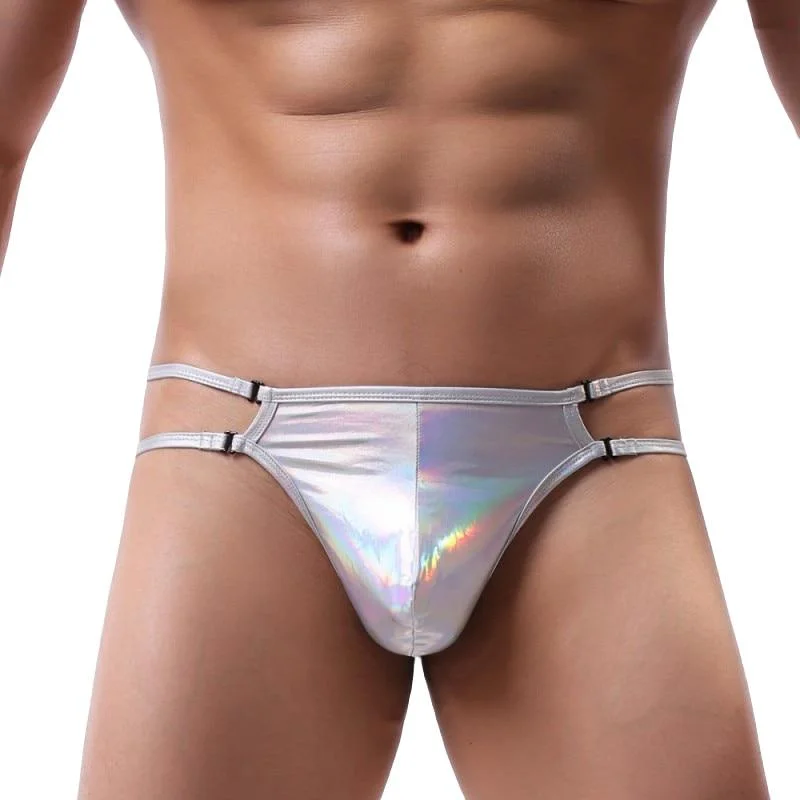 Metallic Double Strap Thong