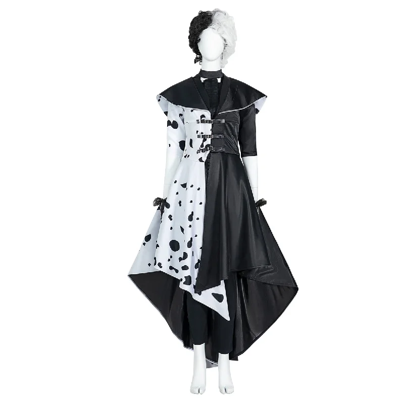 Movie Cruella Estella Cruella De Vil Cosplay Costume C00687