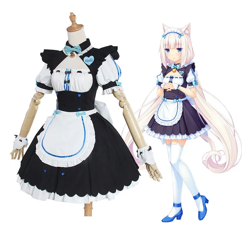 Weekend Flash Sale Rulercosplay Anime NEKOPARA Chocola,Vanilla Maid Dress Cosplay Costume Weekend Flash Sale Rulercosplay Anime NEKOPARA Chocola,Vanilla Maid Dress Cosplay Costume