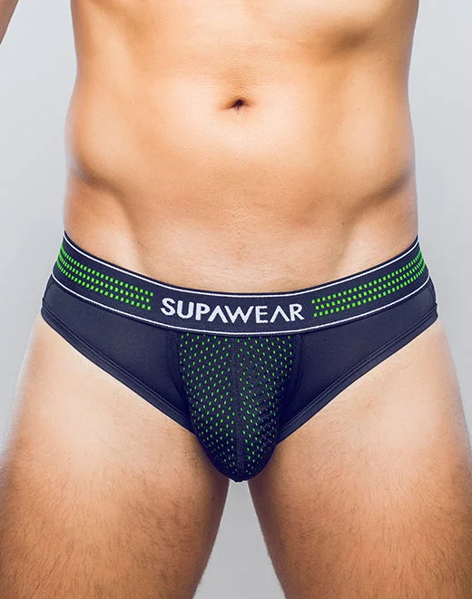 Weekend Flash Sale Neon Mesh Brief Underwear - Neon Green