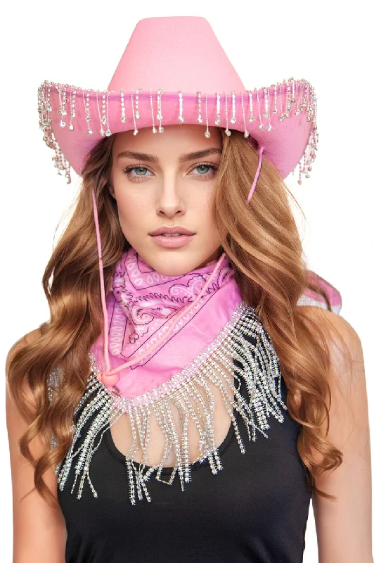 Clearance Event Pink Cowgirl Hat