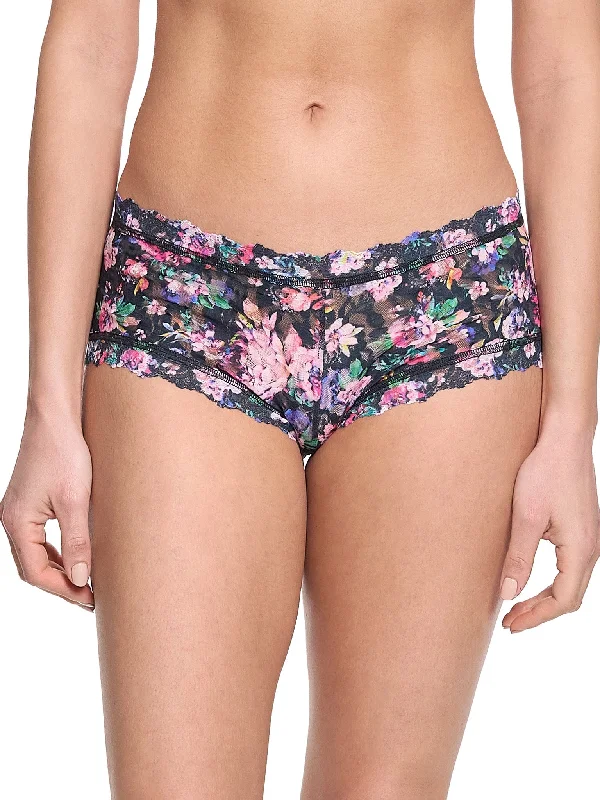Crazy Deal Printed Signature Lace Boyshort Dark Peonies