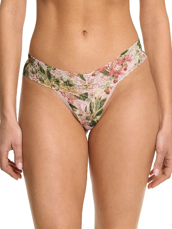 Weekend Offers That Impress Printed Signature Lace Low Rise Thong French Garden