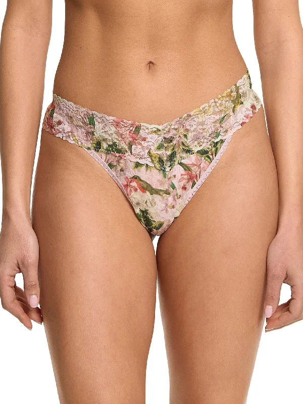 Weekend Offers That Shine Printed Signature Lace Original Rise Thong French Garden