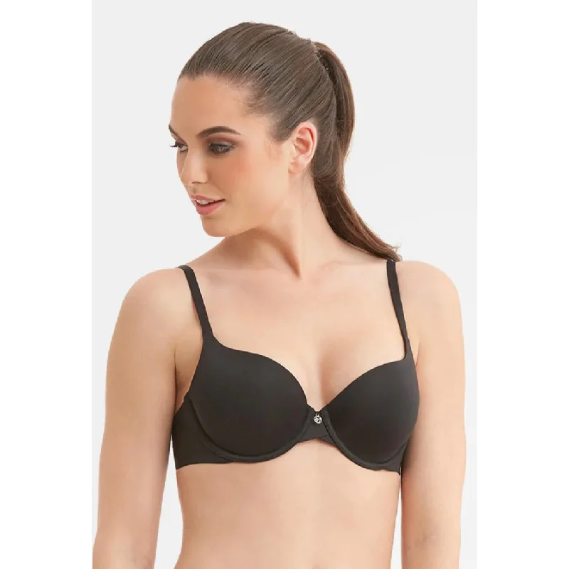 Pure Demi Cup T-Shirt Bra in Black