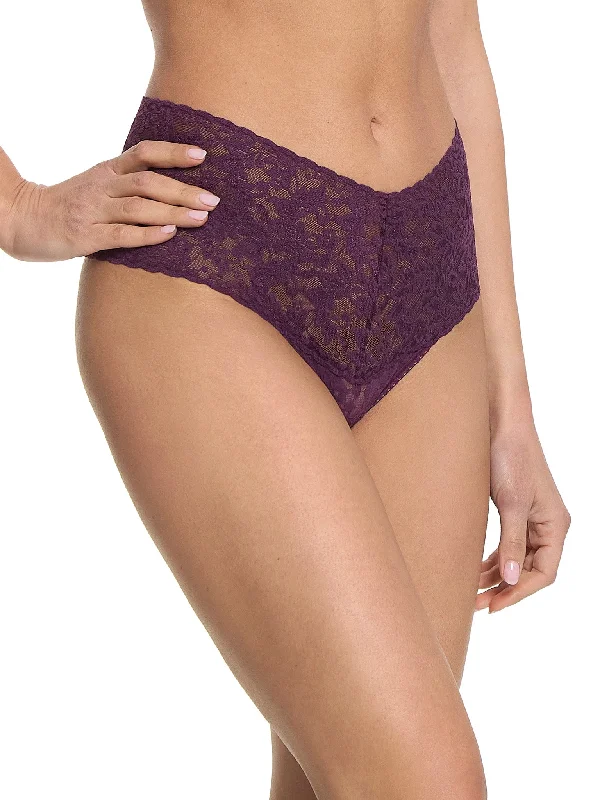 Retro Lace Thong Stone Fruit Purple