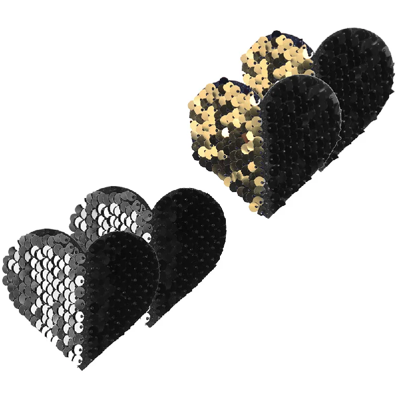 Great Deals Reversible Heart Sequin Nipple Pasties