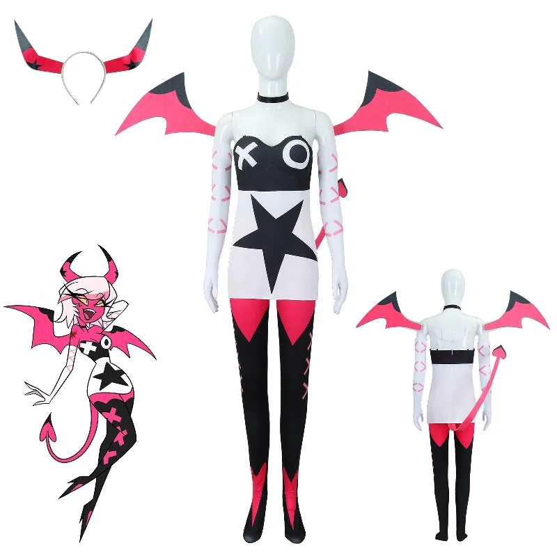 Deal Alert Rulercosplay Helluva Boss Verosika Mayday Uniform Suit Cosplay Costume With Accessories Deal Alert Rulercosplay Helluva Boss Verosika Mayday Uniform Suit Cosplay Costume With Accessories