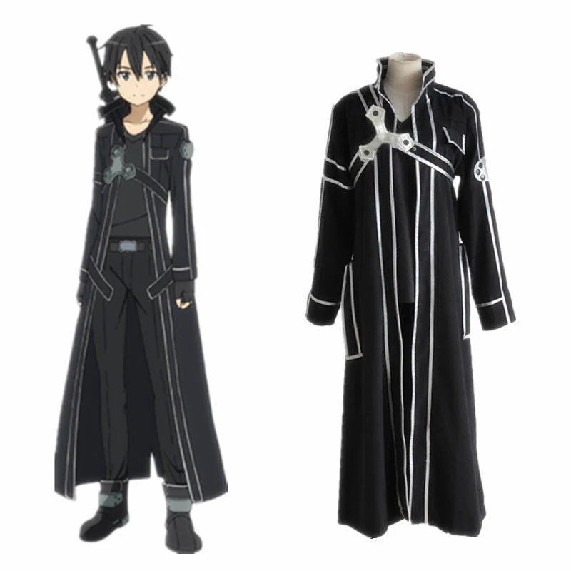 Super Sale Rulercosplay Sword Art Online Kirigaya Kazuto Kirito Cosplay Costume
