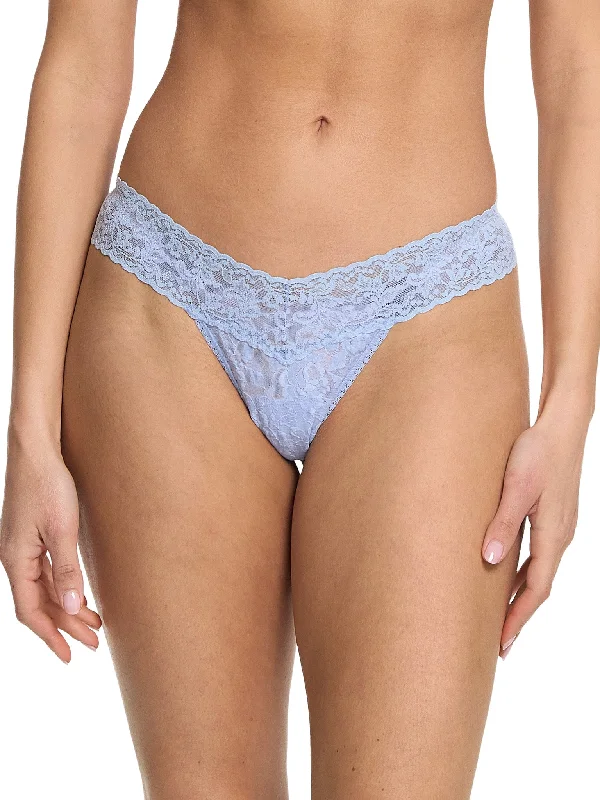 Weekend Deals That Thrill Signature Lace Low Rise Thong Clarity Blue