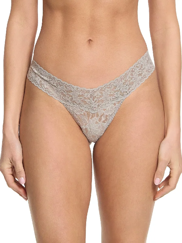 Weekend Bargains Just for You Signature Lace Low Rise Thong Sleep In Grey