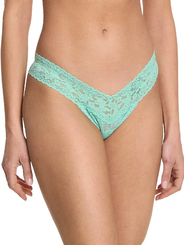 Weekend Offers That Sizzle Signature Lace Low Rise Thong Tulum Green