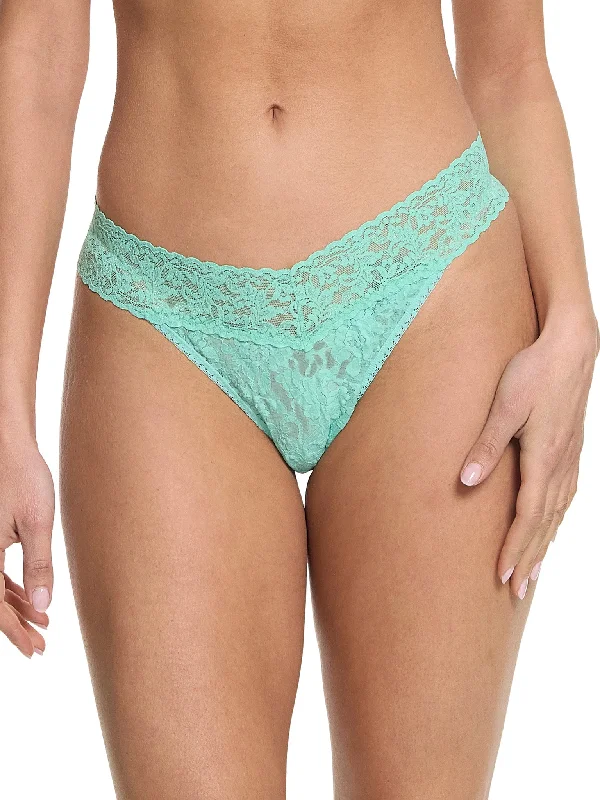 Weekend Discounts to Celebrate Signature Lace Original Rise Thong Tulum Green
