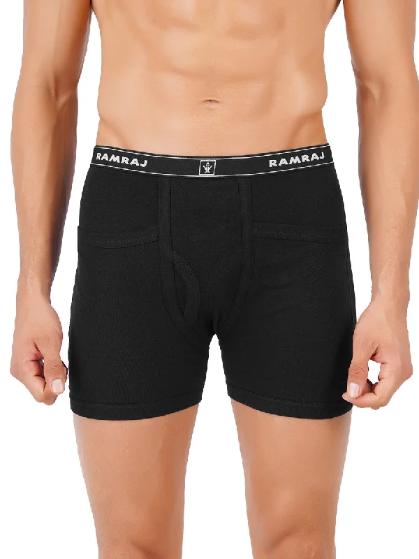 Savings Event Men Fine Jersy Pocket Trunk Black Softex Plus Size (2PCs Pack)