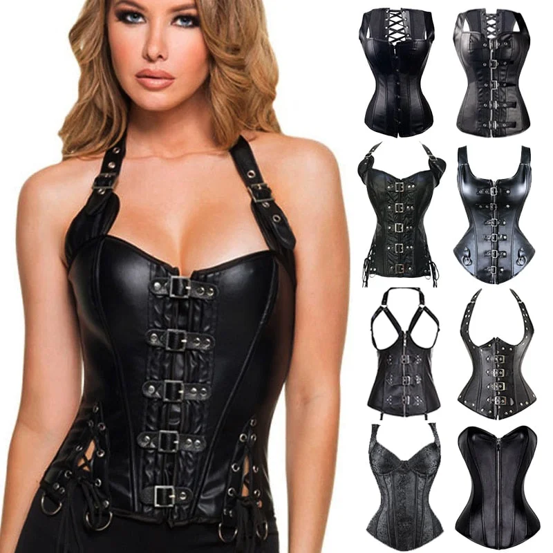 Steampunk Steel Boned Lace up Back Sexy Body Bustier