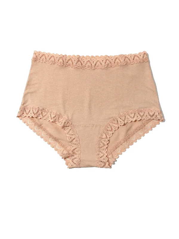 Exclusive Deal Supima® Cotton High Rise Boyshort Chai