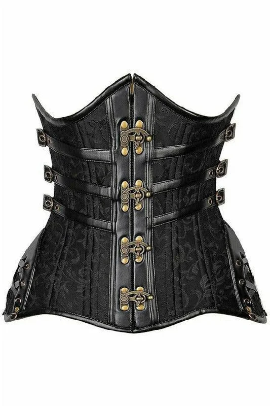 Top Drawer CURVY Steampunk Steel Double Boned Under Bust Corset