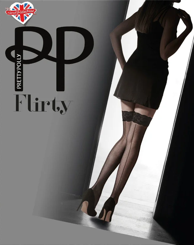 Bargain Blast Velvet Lace Backseam Hold Ups