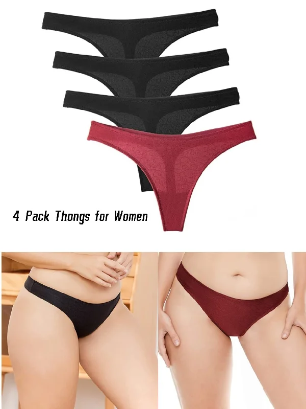 4 Pack Sexy Seamless Panties Multicolor