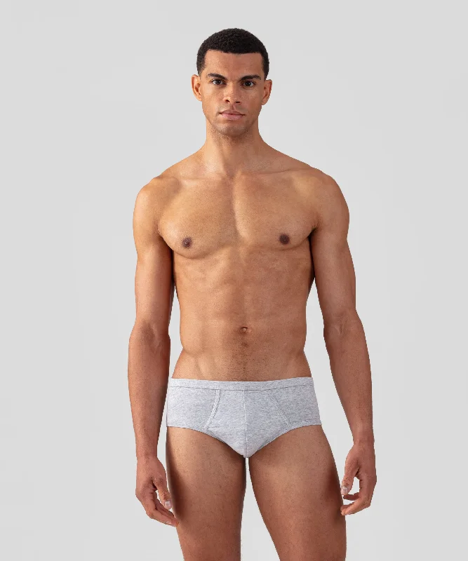 Price Rollback Y-Front Briefs: Heather Grey
