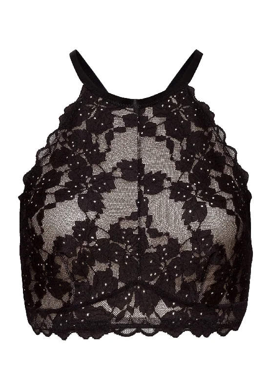 Weekend Deals That Excite Anais Lace Halter Neck Bralette  | Black Beauty 70907-2199