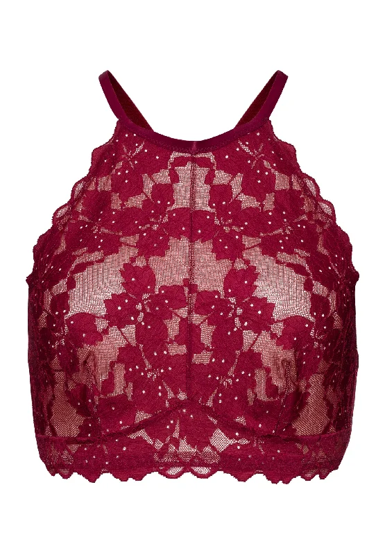 Weekend Savings Spectacular Anais Lace Halter Neck Bralette  | Deep Poppy 70907-2405
