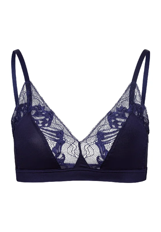 Weekend Specials to Savor Eva Lace-Trim Soft Cup Bra | Evening Blue 70916-2621