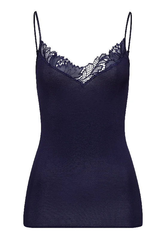 Savings Bonanza Anne Cotton V-Neck Camisole | Evening Blue 70931-2621