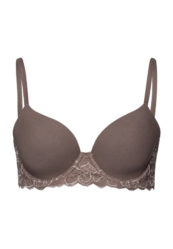 Midnight Madness Luxury Moments Lace T-Shirt Bra | Stonewash 71503-2756