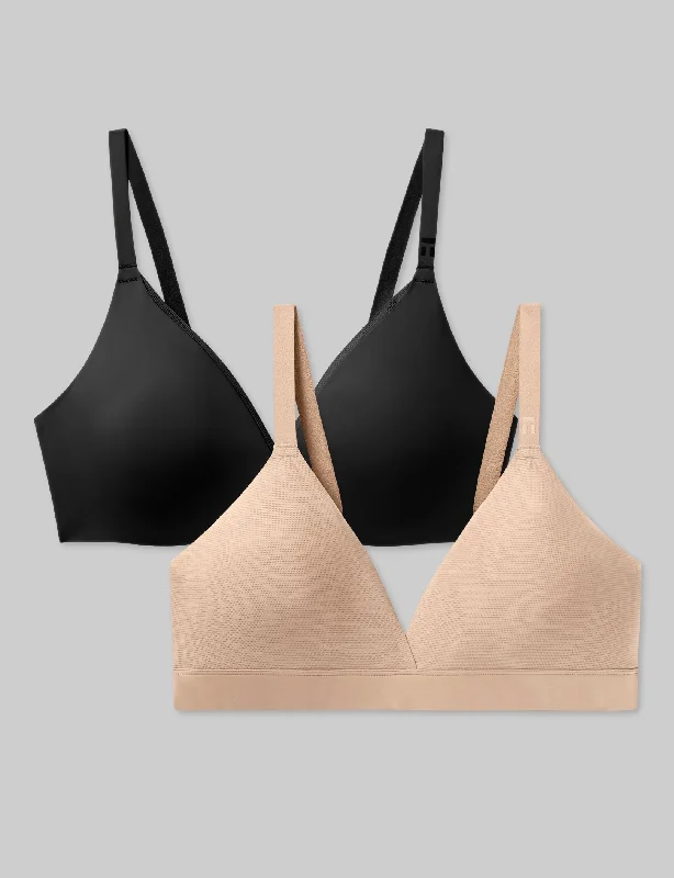 Weekend Steals Await Air Plunge Bra and Air Triangle Bralette Set (2-Pack)