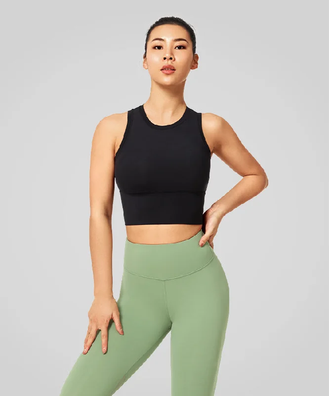Price Cut Anywhere High Neck Padded Gym Bra | Women's Light Support Sports Bra