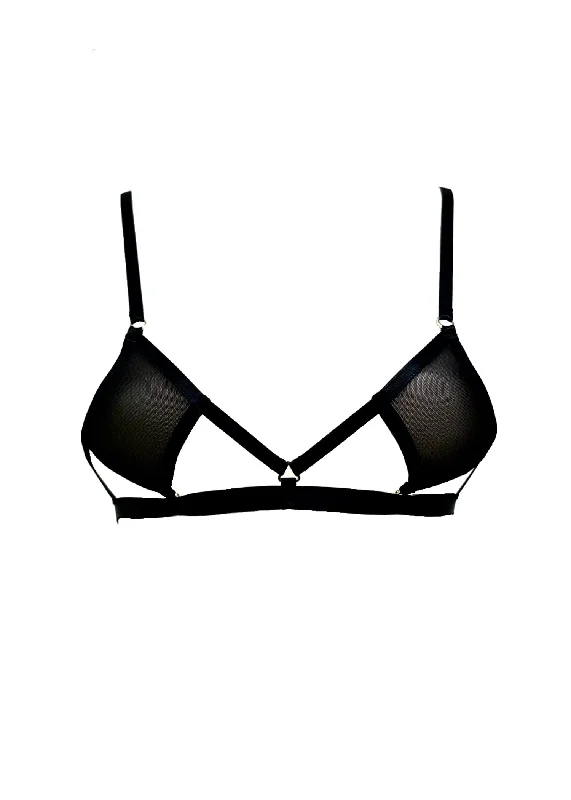 Weekend Deals That Dazzle SHEER Diamond Multi Bra (Black)