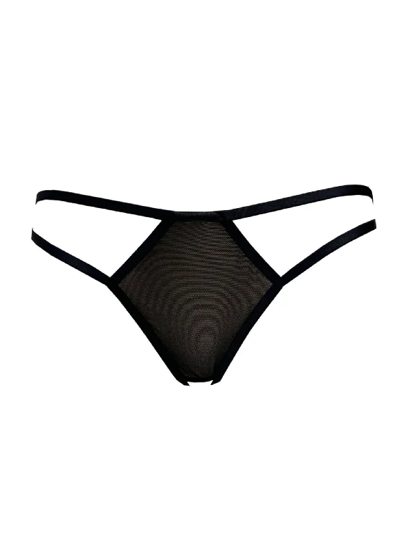 Value Deals SHEER Open Panty (Black)