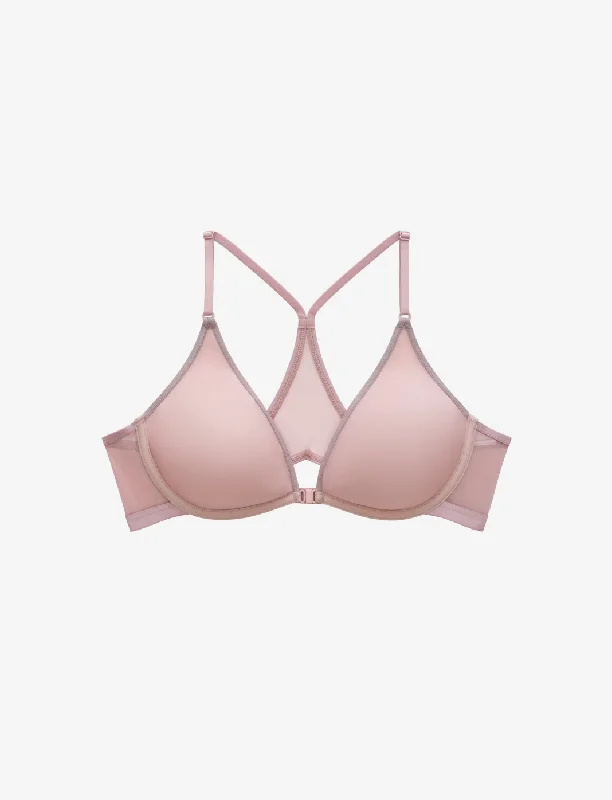 Unbeatable Deal Bare Mesh Front Close Racerback Bra