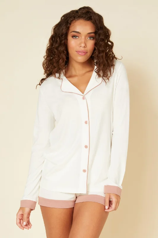 Deal Dash Long Sleeve Top & Boxer Pajama Set