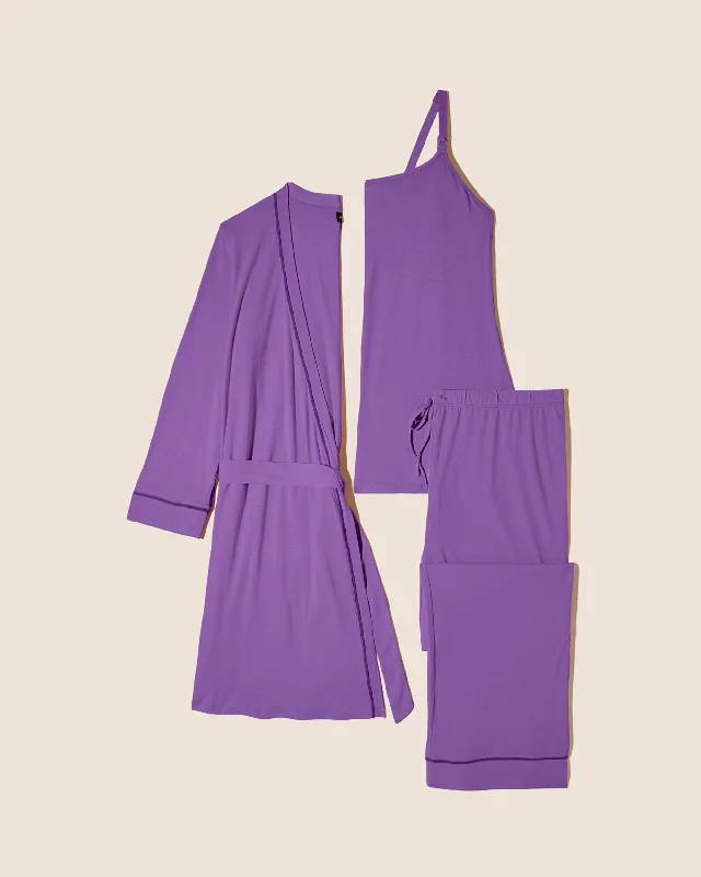 Online Deal Nursing 3 Piece Pajama Set With Robe