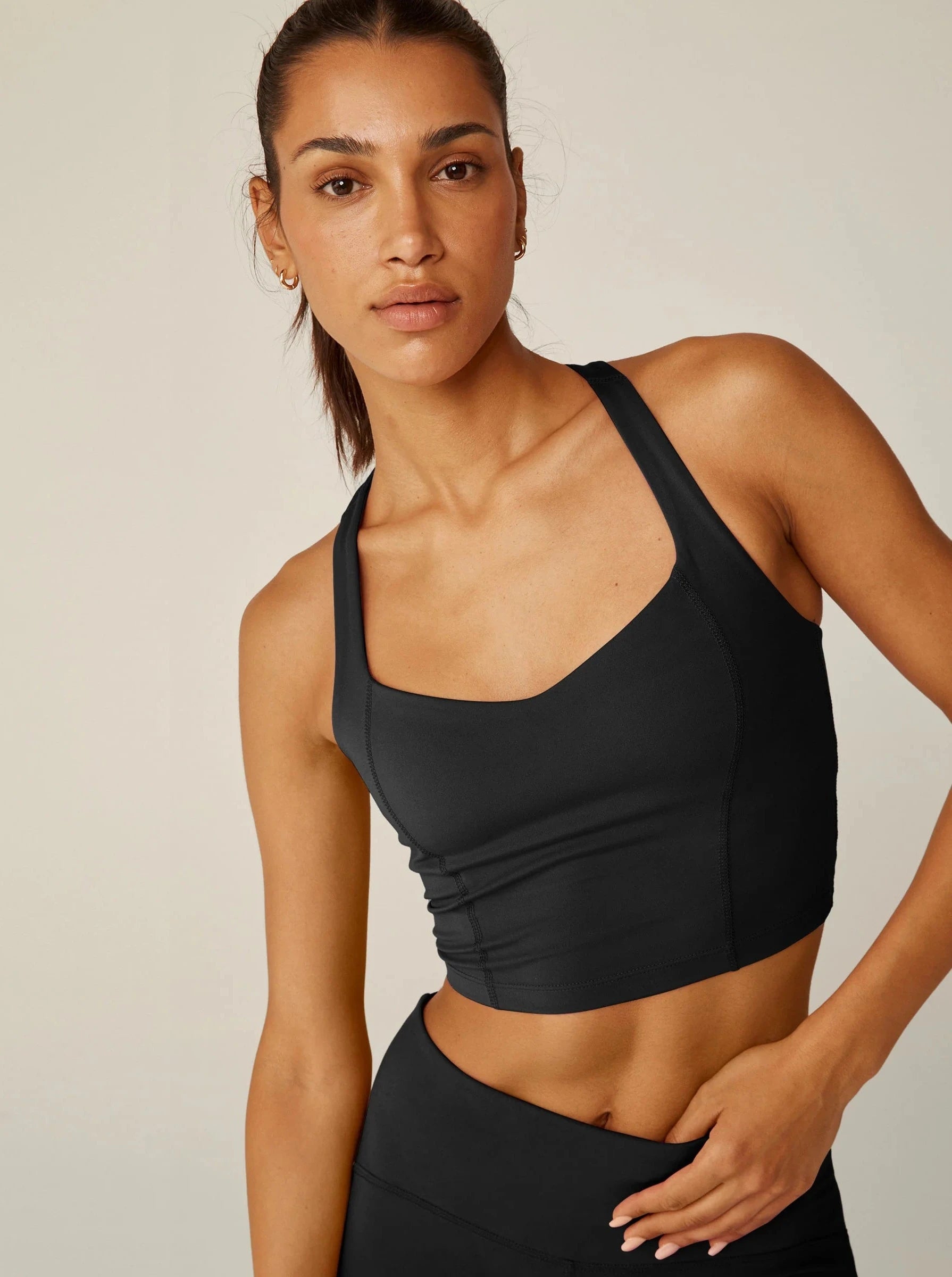 Today’s Deal Beyond Yoga Powerbeyond Intensity Racerback Cropped Tank - Black