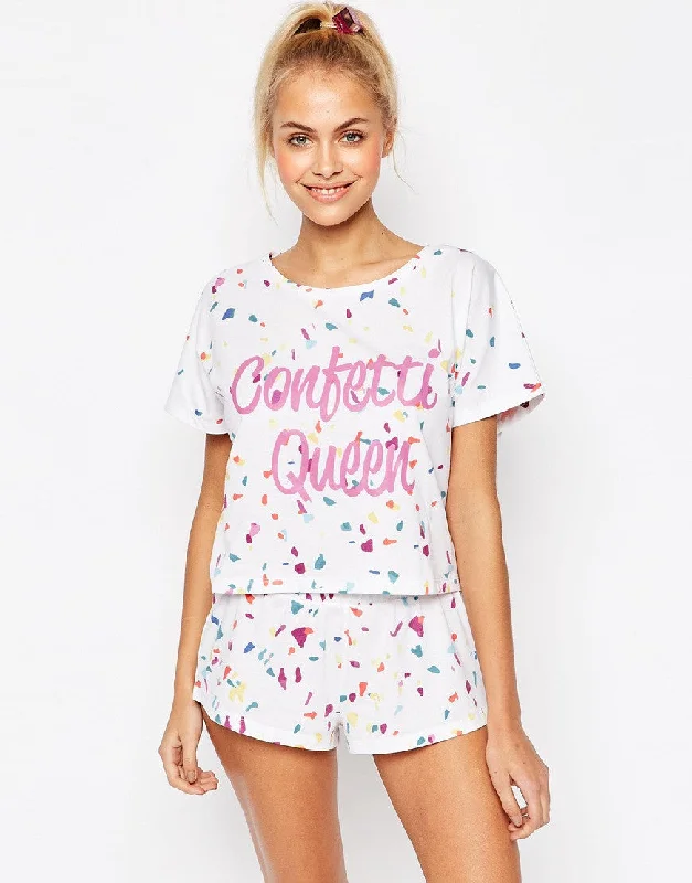 BRIDAL Confetti Queen Tee & Short Pyjama set