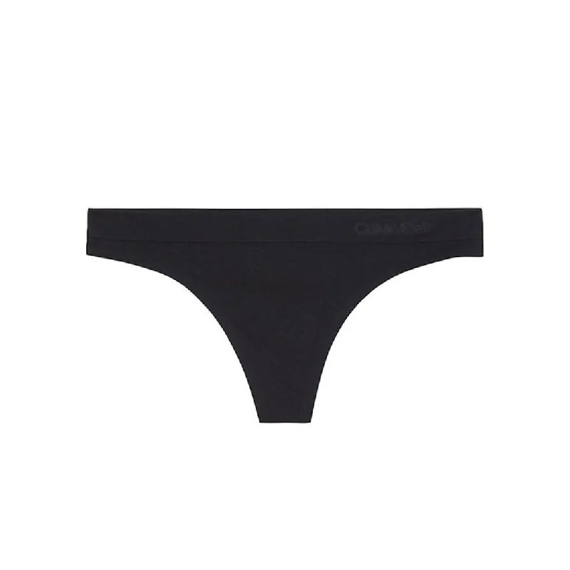 Weekend Offers That Delight Calvin Klein Strecth Cotton Black Thong