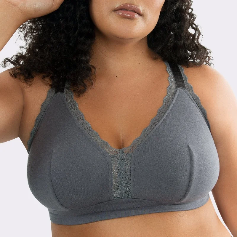 Weekend Savings Spectacle Dalis Wire-Free Bralette Charcoal- P5641