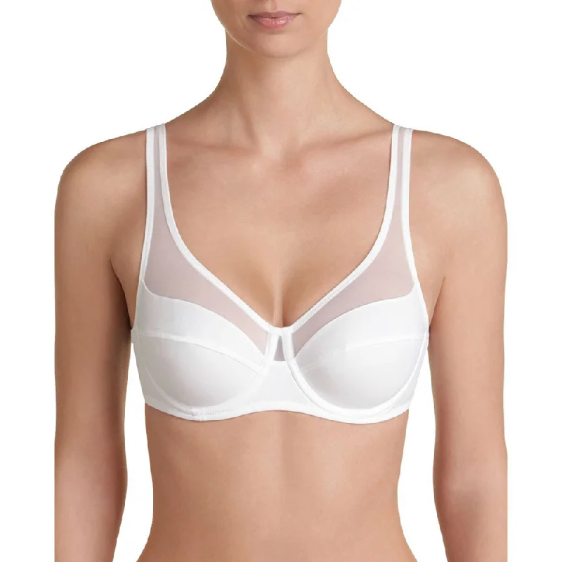 New Markdowns Dim Generous Full Cup Wireless Bra In White