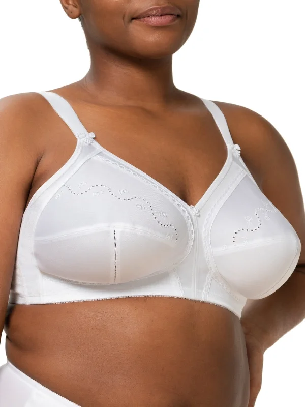 Major Savings Doreen + Cotton Full Cup Bra - White